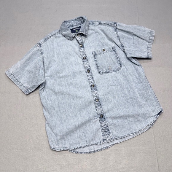chubbies Other - Chubbies The Denim Drift Dock Mens SS Button Down Shirt Small Light Wash Cotton